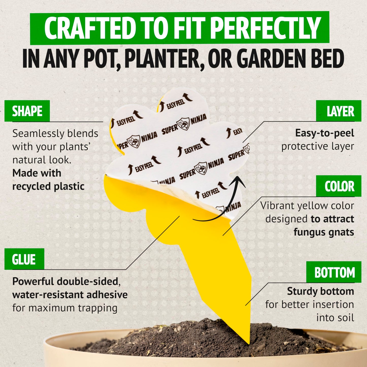 Crafted to Fit Plant Fly Traps