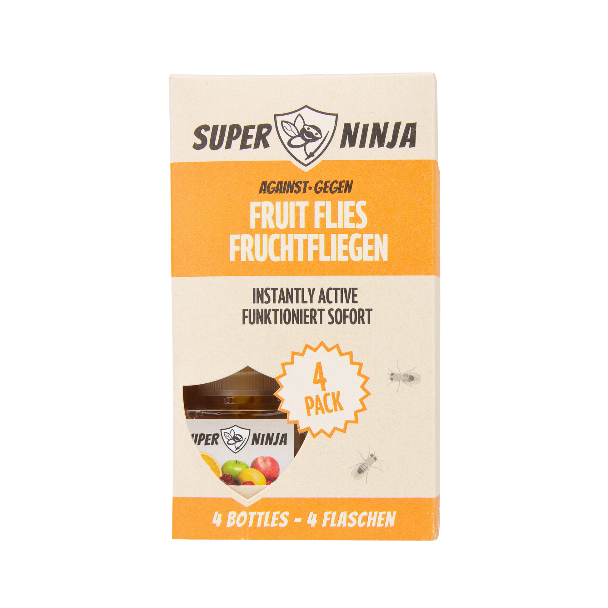 Super Ninja Fruit Fly Traps, 4-Pack