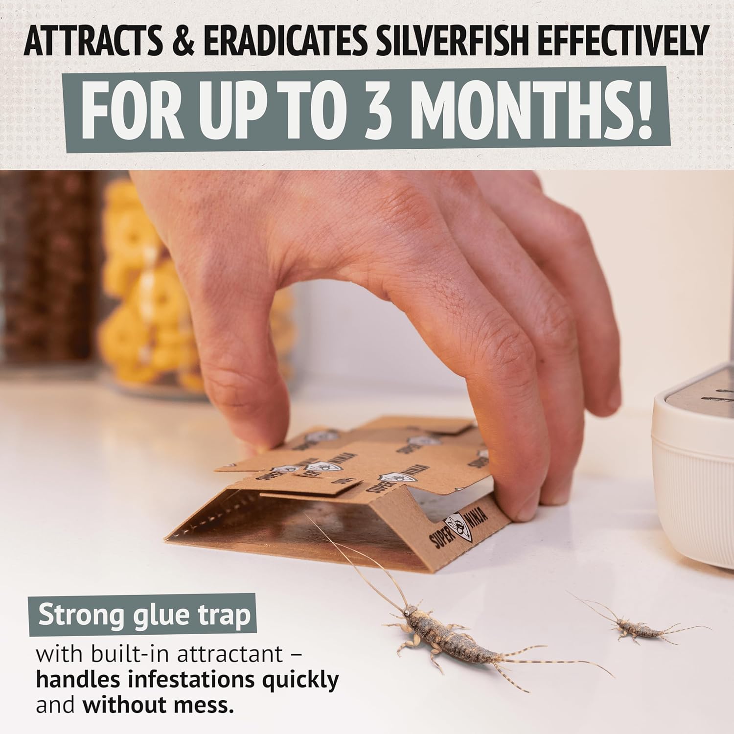 Super Ninja Eco Silverfish Traps - Work For Up To 3 Months!